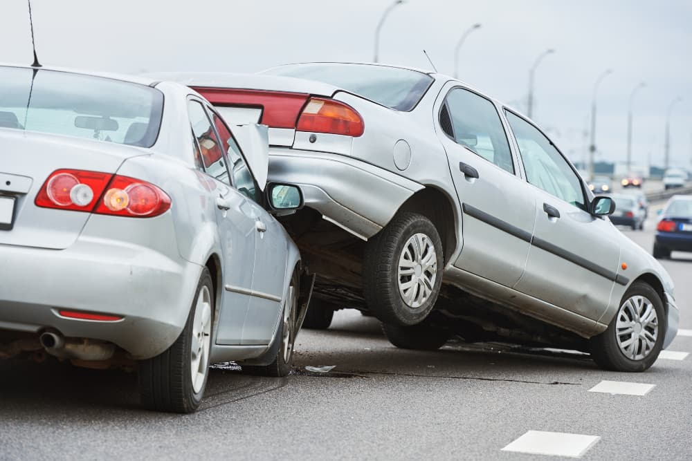 rear end car Crash Accident on Street
